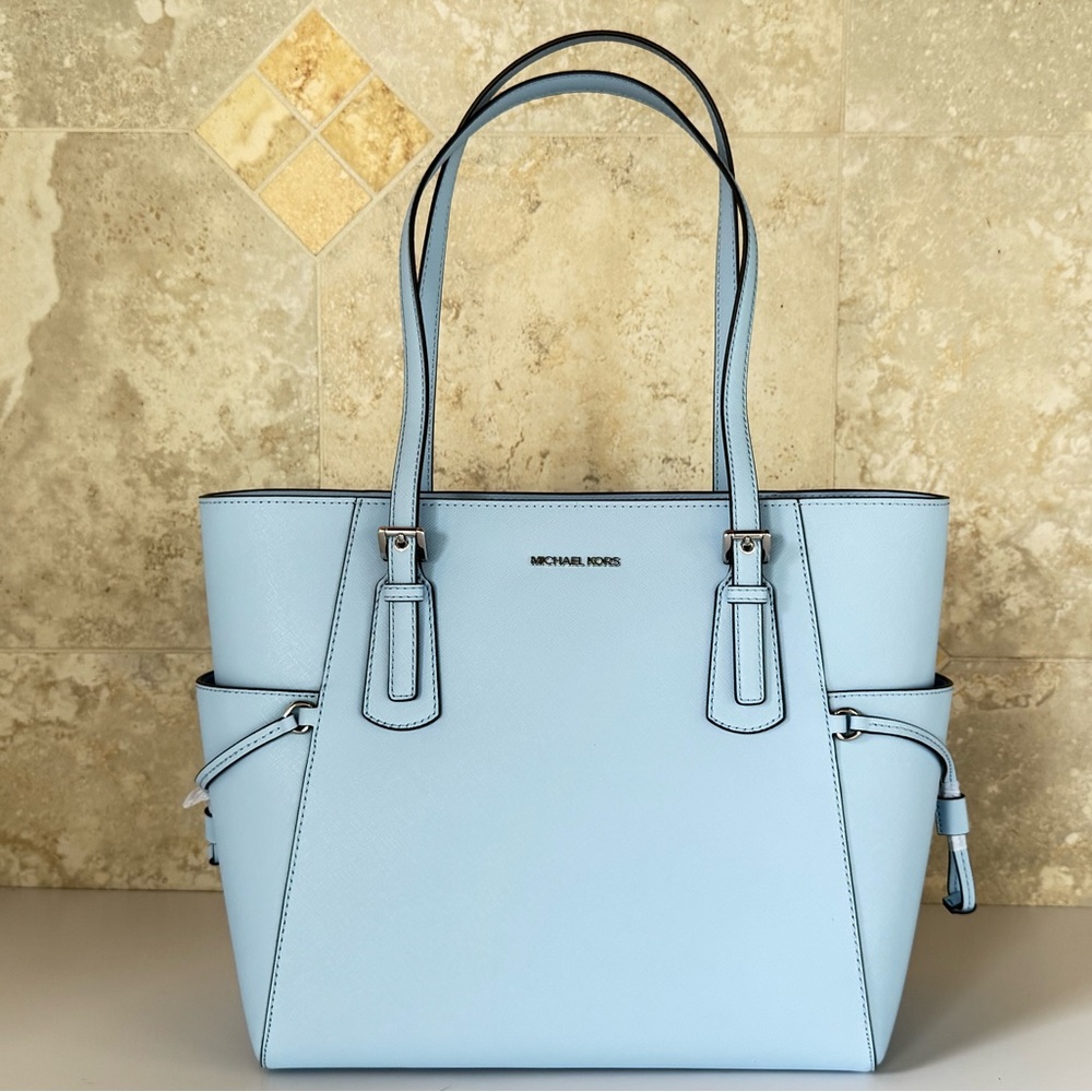 Michael Kors Voyager LG Tote Shoulder Bag Light Sky